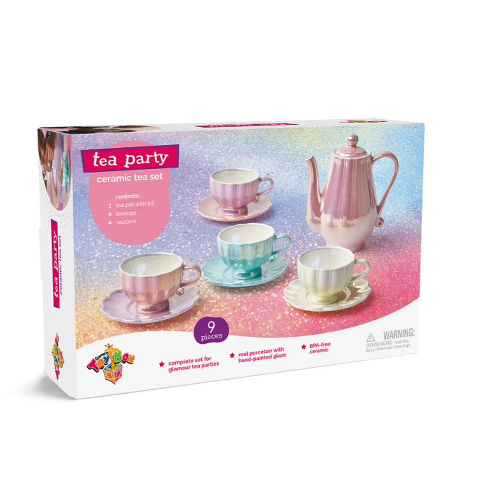 Tea Party Ceramic 9 Pieces Tea Set Ages 8-11 NWT - Picture 5 of 5